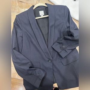 Halogen dark navy suit jacket work business collar blazer